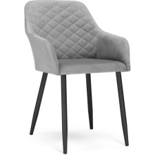 Steve Metal/velor, black/gray 52x68x81 cm stool