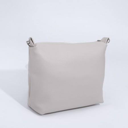 Cross-Bodi Bag on a zipper, the color is gray-beige-2