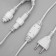 Garland "Curtain" 2 × 3 m, IP44, UMS, white thread, 760 LED, warm white glow, white flicker, 220 V