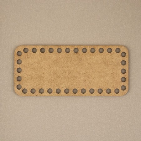 Donce for a bag, rectangular, 18 × 8 cm, brown color-1