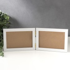 Photo frame plastic 10x15 Double-gorisont, white
