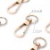 Metal carbine, 48 × 18 mm / 13 × 2.2 mm, 5 pcs, gold color