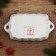 New Year! New Year's ceramic dish "Gingerbread men", 23x13x2.5 cm, white color
