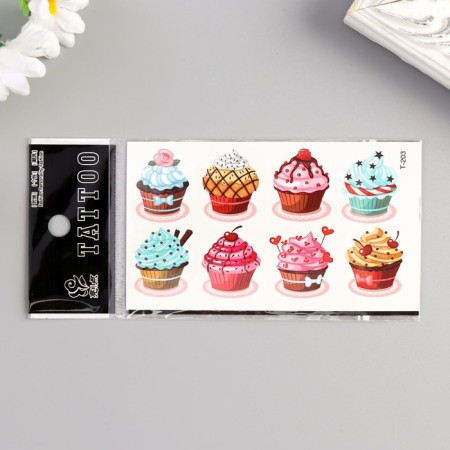 Tattoo on the body color "cake" 10.5x6 cm-2