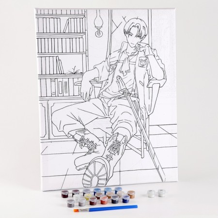 Picture on numbers on a canvas with a subframe "Captain", 40 x 50 cm-1