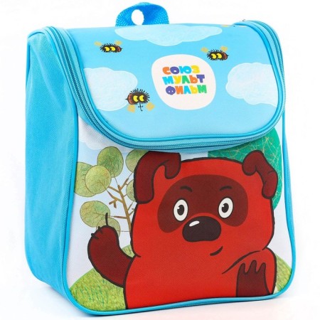 Children's backpack on a zipper from above, textiles, 20 cm x 11 cm x 26 cm "Winnie-Puh", Soyuzmultfilm-2