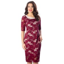 Women's dress, size 42, burgundy color