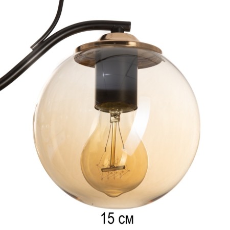 ARISA chandelier 5he27 40W black and gold 60x60x40 cm-4