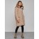 Coat insulated winter female, size 50, beige color