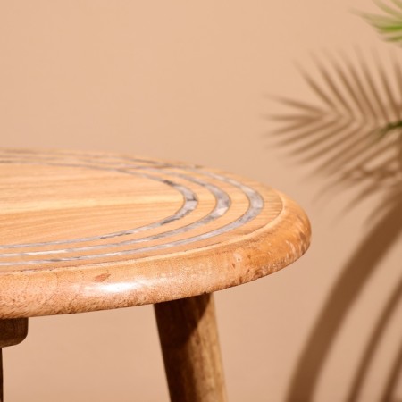 Coffee table 45x45x50 cm, man’s tree, inlaid with bone-4
