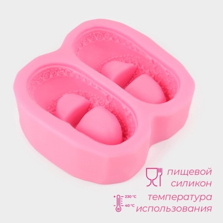 Mold Dolyana "Shoes", silicone, 7 × 6.5 cm, color mix-1