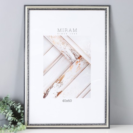 Photo frame plastic "Mira" 40x60 cm silver (plastic screen)