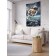 Decorative panel with photo printing "Cosmonaut above the Earth", vertical, size 100x150 cm