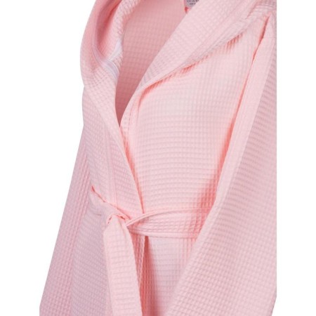 Waffle robe with a hood "Naomi", size l, color powder-2