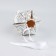 Carriage - hexagon for flowers "Contour flowers", white, 15 x 35 x 15 cm