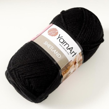 Gingerbread "Shetland" 30% wool Verdin, 70% acrylic 220m/100g (502 black)-1