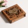 Casket for the rings "Stylish", 10 x 9.5 x 2, oak, MDF