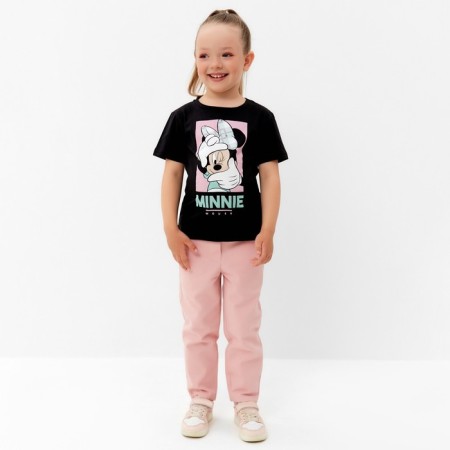 Children's T-shirt "Minnie" Minnie Mouse, height 98-104, black color-1
