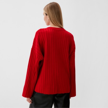 Jumper Knitted Women's Minaku: Knitwear Collection Color Red, size 42-44-5