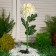 Garden lamp on the solar battery "White Chrysanthemum", 75 cm, 1 led, white glow