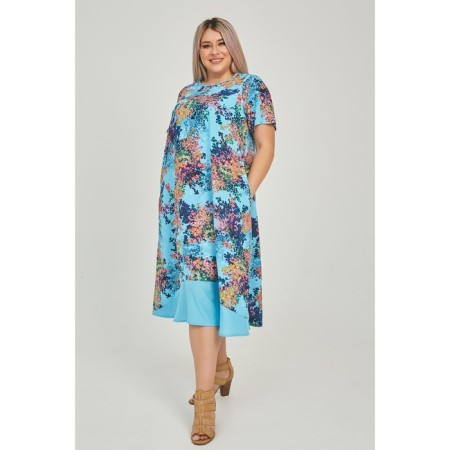 Women's dress, size 58, blue color-2