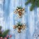 Christmas tree decoration "Festive flowers" (set 2 pcs) Bells, 13 cm, white