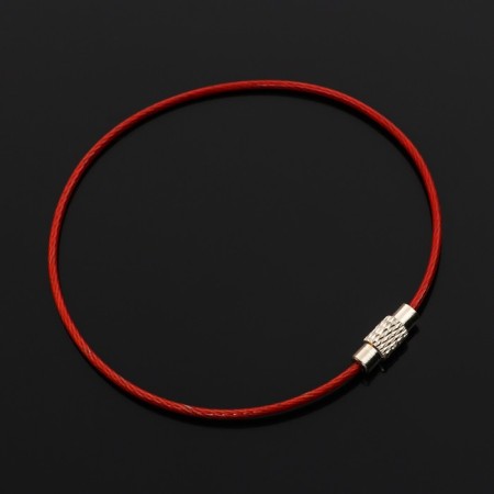 TORSO keychain, steel cable, 20 cm, red-1