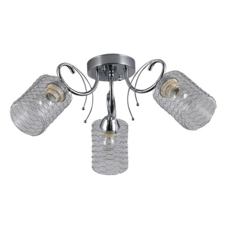 Lamp Ceiling Economic Court 12192/3CR CL, 3x40W, E27, 23x58x58 cm, color chromium