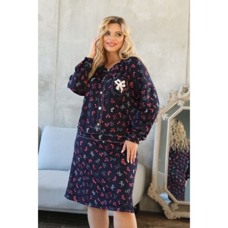 Women's dress, size 56, blue, purple color-6
