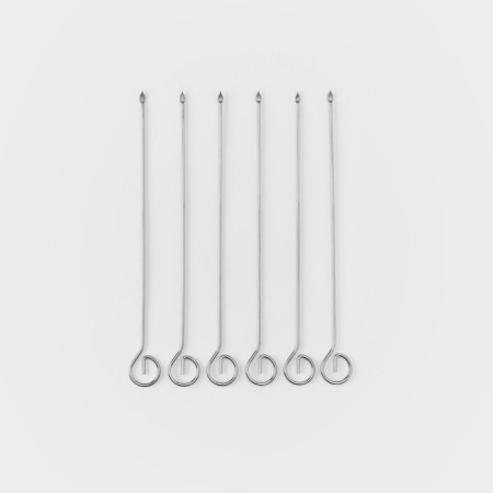 Buffalo skewers set, 22 cm, 12 pcs, corrosion -resistant steel