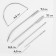 Sewing needles for repair work, d = 1 / 1.5 / 2 mm, 4.5 / 6.2 / 7.1 cm, 5 pcs