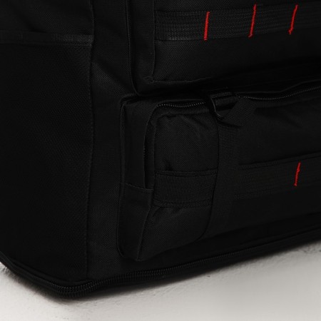 Tourist backpack on lightning, with an increase, 6 outer pockets, black color-7