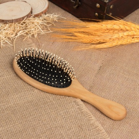 Massage comb, 6.5 × 22.5 cm, color "Light wood"