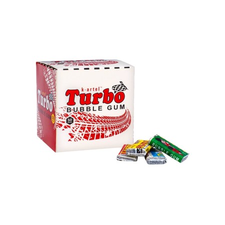 Chewing gum Turbosport Racing, melon, orange, apple, peach, 50*4.5 g