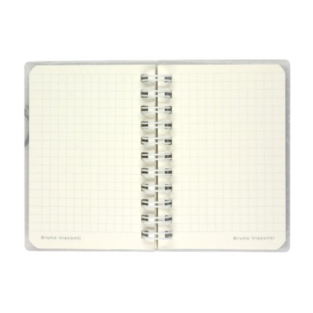 Note book A7, 80 sheets in a cage on the crest Forest Dream, plastic cover, with an elastic band, mix-4