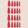 Patching nails, 24 pcs, ballerina shape, matte red color
