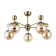 Ceiling EVOLUCE lamp. Sle106302-05. Pechio. 5x60 watts, E27, 63x63x34 cm, bronze color