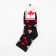 Women's socks "Bears with hearts" Black color, size 23-25