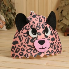 Bath cap with children's applique 