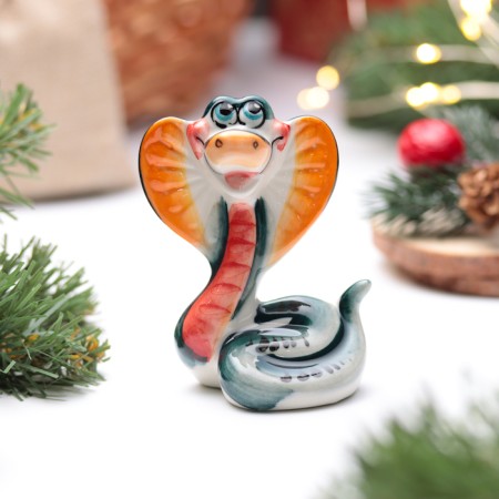 Souvenir "Vasilisa Snake", Gzhel, Color, 8.5 cm-1