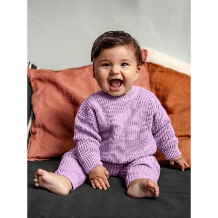 Pants knitted children's amababy pure love comfy, height 92, lilac color-10