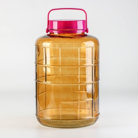 Glass jar, with a hole for a water plant, 16 liters-7