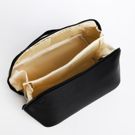Cosmetic bag with lightning, black color-2
