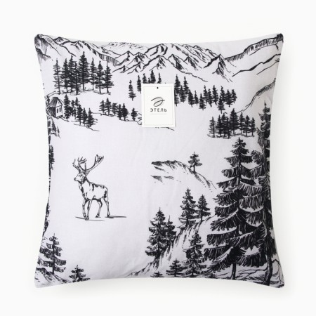 New Year. Decorative pillowcase "Ethel" Winter Landscape 50*50 cm, chopper, 100% cotton-3