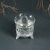 Climber Plastic, glass for 1 candle "droplets" silver 7x6x6 cm