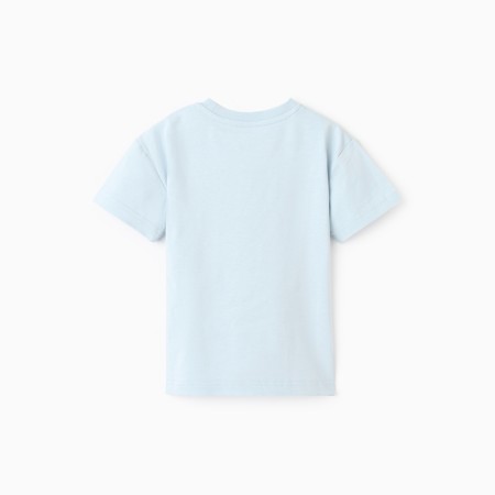T -shirt for a boy, blue color, height 110 cm-3