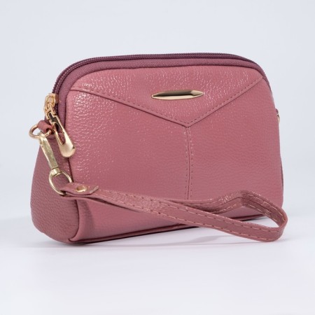 Bag Cross-Bodi with a zipper, pink color-2