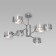 Ceiling lamp in the style of ARCADA loft, 60W, E14, 65x65x34.5 cm