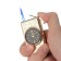 Gas lighter with clock, piezo, flame adjustment, 2 x 3.7 x 6.8 cm