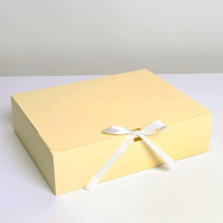 Gift folding box, packaging, "yellow", 31 x 24.5 x 8 cm-2